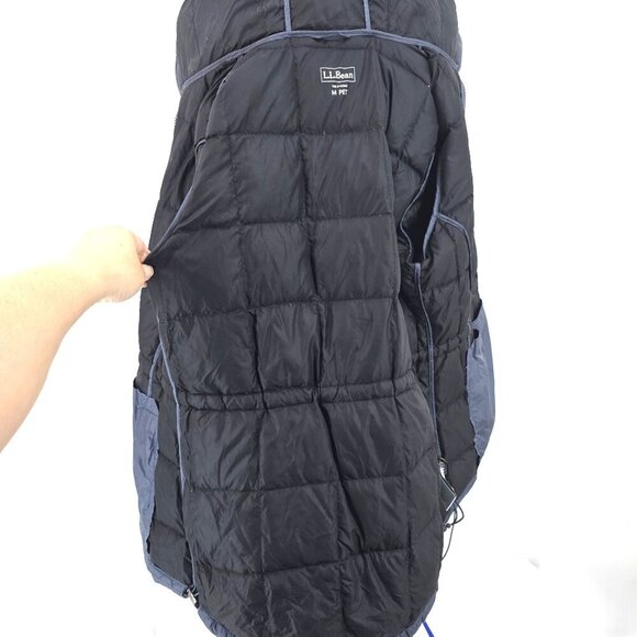 L.L. Bean Petite Mountain Classic Navy Down ooded Parka Jacket Downtek - Picture 6 of 9
